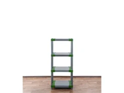PROREGAL Kunststoffregal Big Grey Bear Low HxBxT 138 x 60 x 46 cm Fachlast 160 kg Grau/Grün