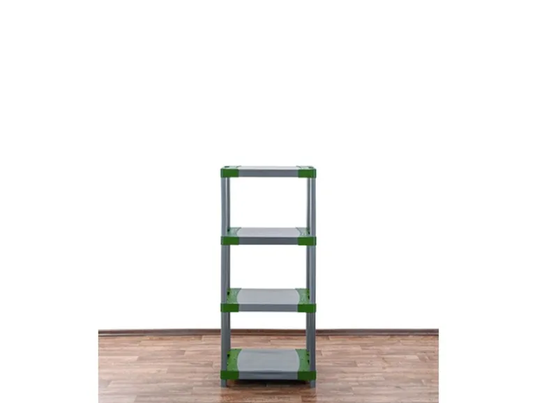 PROREGAL Kunststoffregal Big Grey Bear Low HxBxT 138 x 60 x 46 cm Fachlast 160 kg Grau/Grün