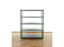 PROREGAL Kunststoffregal Big Grey Bear Tall HxBxT 180 x 140 x 46 cm Fachlast 120 kg Grau/Grün