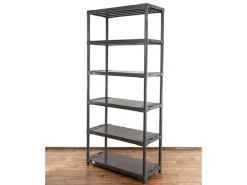 PROREGAL Kunststoffregal Big Grey Bear Extra-Tall HxBxT 220 x 100 x 46 cm Fachlast 160 kg Grau