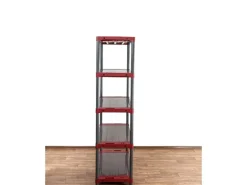 PROREGAL Kunststoffregal Big Grey Bear Tall HxBxT 180 x 110 x 46 cm Fachlast 160 kg Grau/Rot