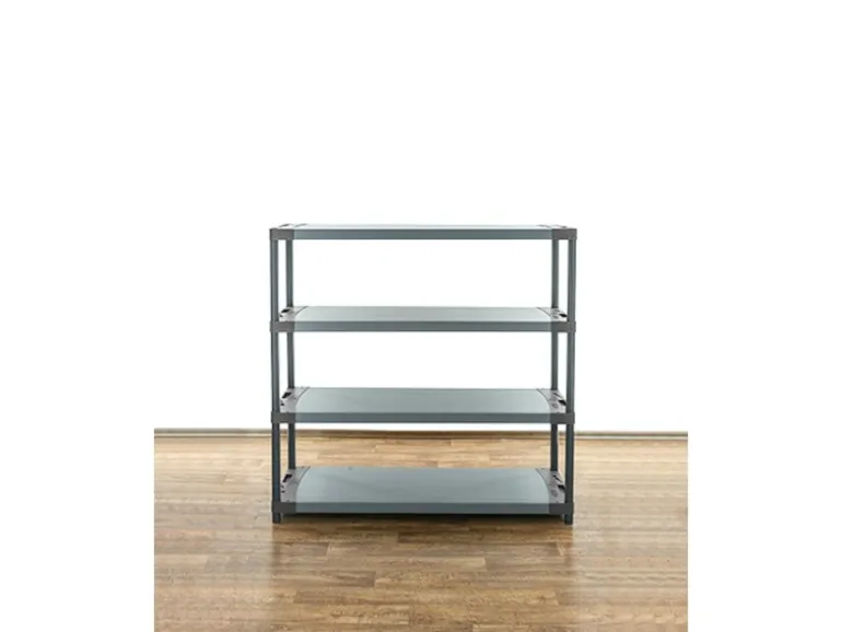 PROREGAL Kunststoffregal Big Grey Bear Low HxBxT 138 x 150 x 46 cm Fachlast 120 kg Grau