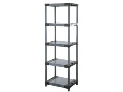 PROREGAL Kunststoffregal Grey Bear Tall HxBxT 180 x 60 x 46 cm Fachlast 120 kg Grau