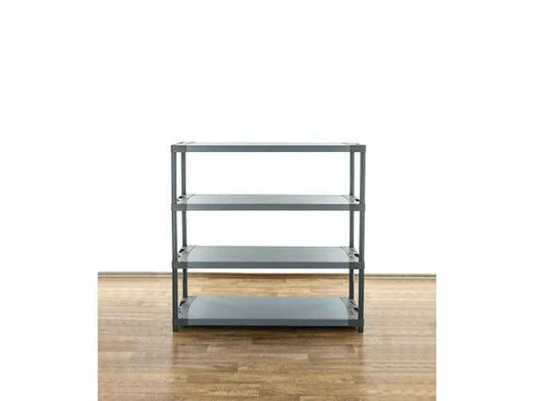 PROREGAL Kunststoffregal Big Grey Bear Low HxBxT 138 x 130 x 46 cm Fachlast 120 kg Grau