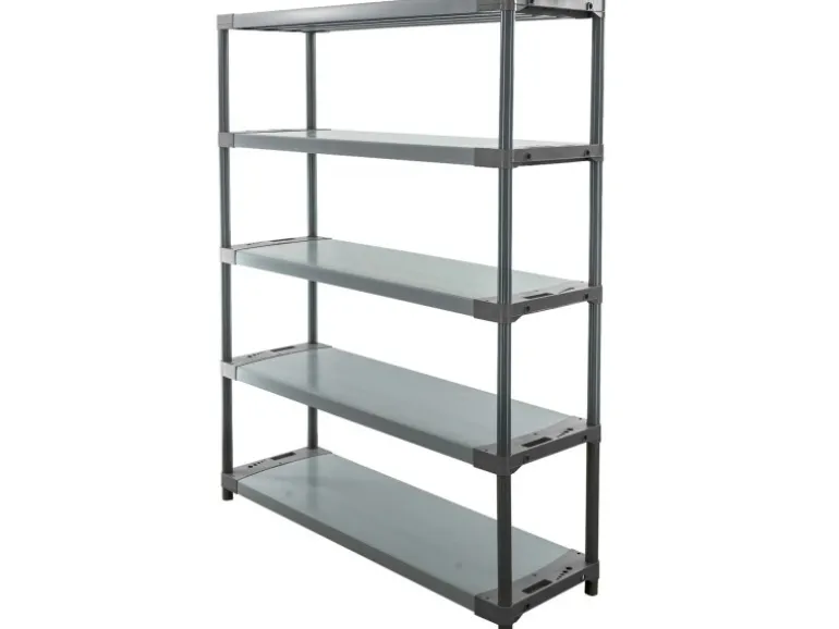 PROREGAL Kunststoffregal Big Grey Bear Tall HxBxT 180 x 130 x 46 cm Fachlast 120 kg Grau