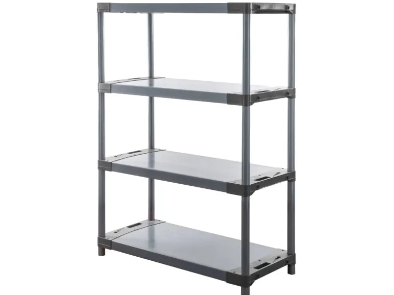 PROREGAL Kunststoffregal Big Grey Bear Low HxBxT 138 x 110 x 46 cm Fachlast 160 kg Grau