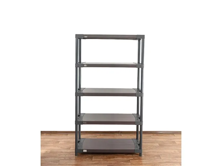 PROREGAL Kunststoffregal Grey Bear Tall HxBxT 180 x 100 x 46 cm Fachlast 120 kg Grau