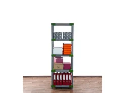 PROREGAL Kunststoffregal Big Grey Bear Tall HxBxT 180 x 70 x 46 cm Fachlast 160 kg Grau/Grün