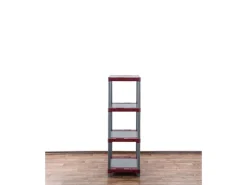 PROREGAL Kunststoffregal Big Grey Bear Low HxBxT 138 x 70 x 46 cm Fachlast 160 kg Grau/Rot