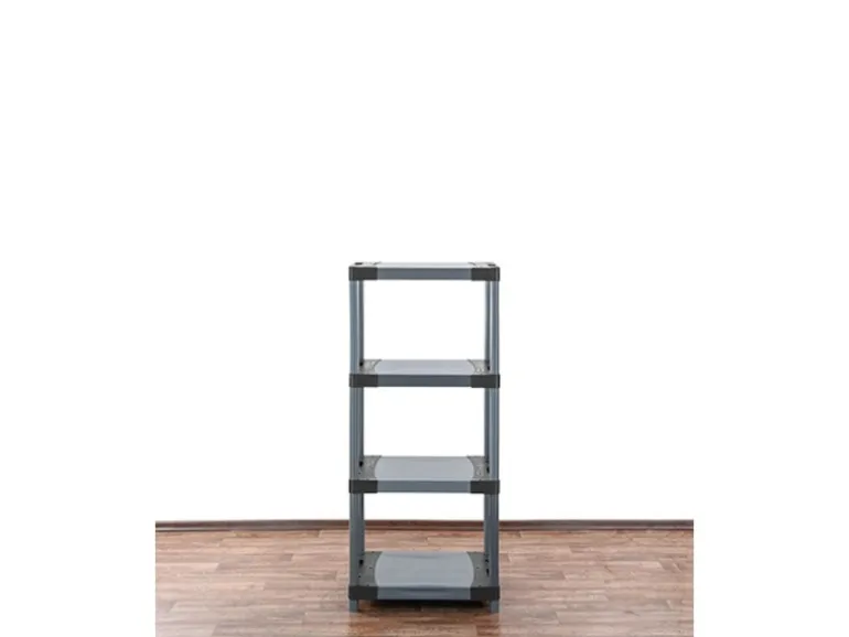 PROREGAL Kunststoffregal Grey Bear Low HxBxT 138 x 60 x 46 cm Fachlast 120 kg Grau