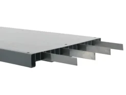 PROREGAL Kunststoffregal Big Grey Bear Low HxBxT 138 x 130 x 46 cm Fachlast 120 kg Grau/Rot