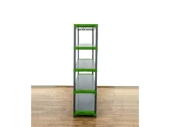 PROREGAL Kunststoffregal Big Grey Bear Tall HxBxT 180 x 150 x 46 cm Fachlast 120 kg Grau/Grün