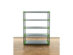 PROREGAL Kunststoffregal Big Grey Bear Tall HxBxT 180 x 150 x 46 cm Fachlast 120 kg Grau/Grün