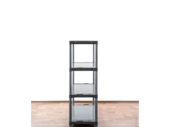 PROREGAL Kunststoffregal Grey Bear Low HxBxT 138 x 80 x 46 cm Fachlast 120 kg Grau