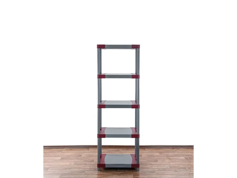 PROREGAL Kunststoffregal Big Grey Bear Tall HxBxT 180 x 70 x 46 cm Fachlast 160 kg Grau/Rot