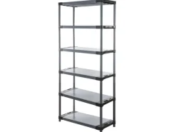 PROREGAL Kunststoffregal Big Grey Bear Extra-Tall HxBxT 220 x 120 x 46 cm Fachlast 160 kg Grau