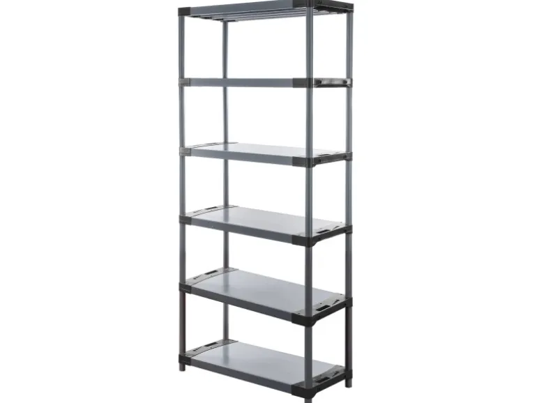 PROREGAL Kunststoffregal Big Grey Bear Extra-Tall HxBxT 220 x 120 x 46 cm Fachlast 160 kg Grau