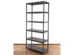 PROREGAL Kunststoffregal Big Grey Bear Extra-Tall HxBxT 220 x 120 x 46 cm Fachlast 160 kg Grau