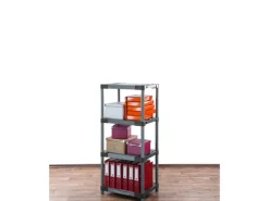 PROREGAL Kunststoffregal Grey Bear Low HxBxT 138 x 70 x 46 cm Fachlast 120 kg Grau