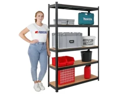 PROREGAL Mega Deal 1 x Eckregal & 2x Schwerlastregal Ragnar HxBxT 180 x 190 x 40 cm Fachlast 175 kg Schwarz Kellerregal Steckregal Garagenregal