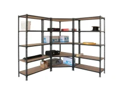 PROREGAL Mega Deal 1x Eckregal & 2x Schwerlastregal Muli HxBxT 180 x 180 x 40 cm Fachlast 200 kg Anthrazit PROREGAL Mega Deal 1x Eckregal + 2x Schwerlastregal Muli HxBxT 180 x 180 x 40 cm Fachlast 200 kg Anthrazit