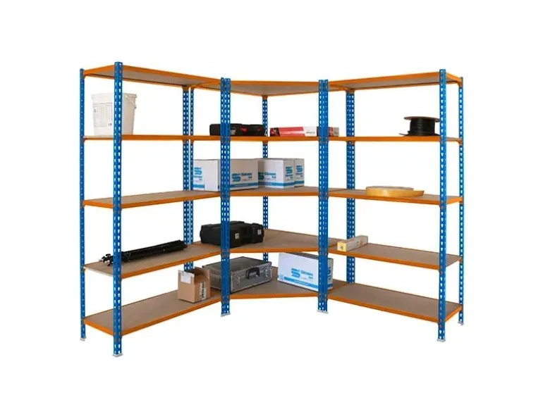 PROREGAL Mega Deal 1x Eckregal & 2x Schwerlastregal Muli HxBxT 180 x 180 x 40 cm Fachlast 200 kg Blau-Orange PROREGAL Mega Deal 1x Eckregal + 2x Schwerlastregal Muli HxBxT 180 x 180 x 40 cm Fachlast 200 kg Blau-Orange