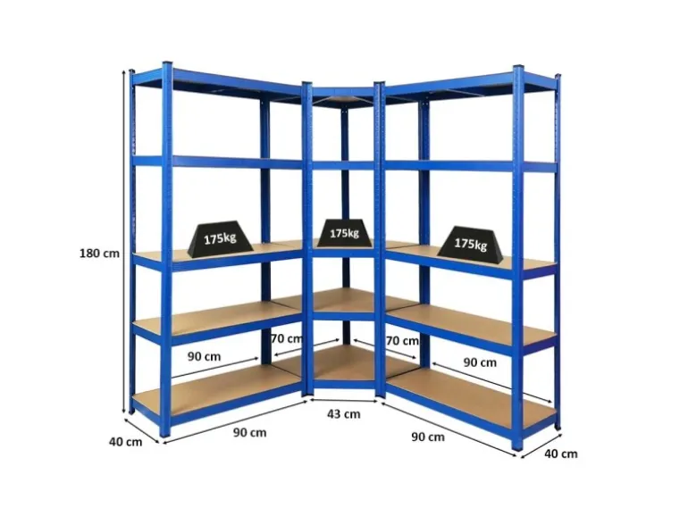 PROREGAL Mega Deal 1x Eckregal & 2x Schwerlastregal Ragnar Fachlast 175 kg Blau