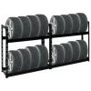 PROREGAL Mega Deal 2x Reifenregal Tiger HxBxT 100 x 110 x 35 cm bis zu 16 Reifen Schwarz
