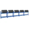 PROREGAL Mega Deal 5x Reifenregal Tiger HxBxT 100 x 110 x 35 cm Bis Zu 40 Reifen Blau
