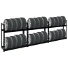 PROREGAL Mega Deal 3x Reifenregal Tiger HxBxT 100 x 110 x 35 cm bis zu 24 Reifen Schwarz
