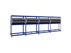 PROREGAL Mega Deal 4x Reifenregal Tiger mit Fachboden HxBxT 180 x 130 x 50 cm Bis Zu Insgesamt 48 Reifen Blau