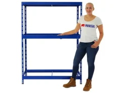 PROREGAL Mega Deal 4x Reifenregal Tiger mit Fachboden HxBxT 180 x 130 x 50 cm Bis Zu Insgesamt 48 Reifen Blau