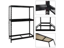 PROREGAL Mega Deal 2x Reifenregal Tiger mit Fachboden HxBxT 180 x 130 x 50 cm Bis Zu Insgesamt 24 Reifen Schwarz