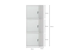 PROREGAL Mega Deal 3x Schließfachwürfel Cubic XL HxBxT 45 x 45 x 45 cm Grau