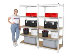 PROREGAL Mega Deal 2x Schwerlastregal Ragnar HxBxT 180 x 90 x 60 cm Fachlast 175 kg Verzinkt