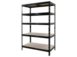 PROREGAL Mega Deal 2X Schwerlastregal Tiger HxBxT 180x120x60cm Fachlast 265kg Schwarz