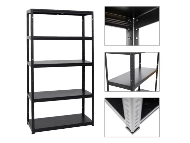 PROREGAL Mega Deal 4x Schwerlastregal Steel Eagle HxBxT 180 x 100 x 40 cm Fachlast 130 kg Schwarz