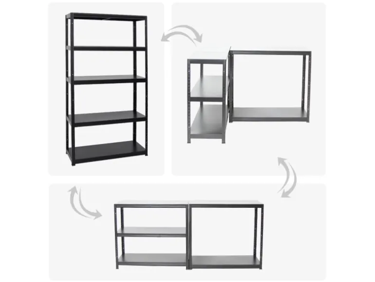 PROREGAL Mega Deal 4x Schwerlastregal Steel Eagle HxBxT 180 x 100 x 40 cm Fachlast 130 kg Schwarz