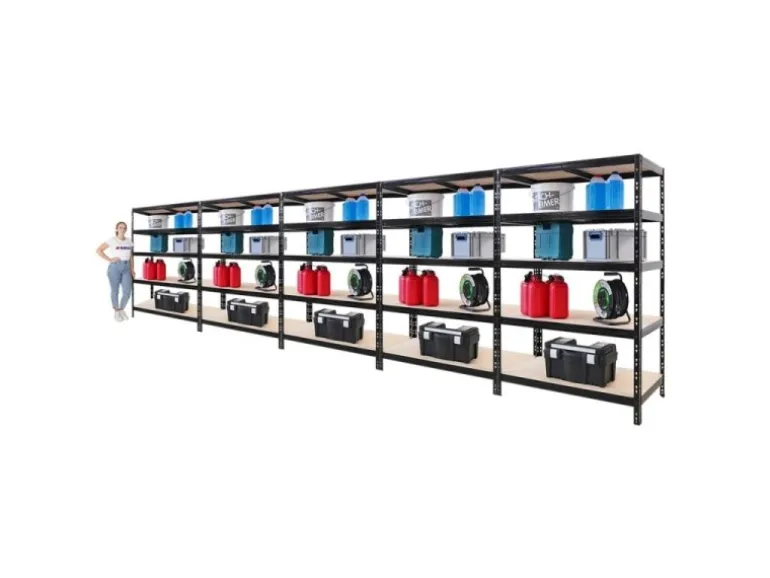 PROREGAL Mega Deal 5X Schwerlastregal Tiger HxBxT 180x120x60cm Fachlast 265kg Schwarz
