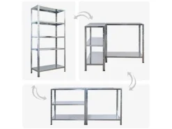 PROREGAL Mega Deal 2x Schwerlastregal Ares HxBxT 180x90x40cm Fachlast 125 kg Verzinkt