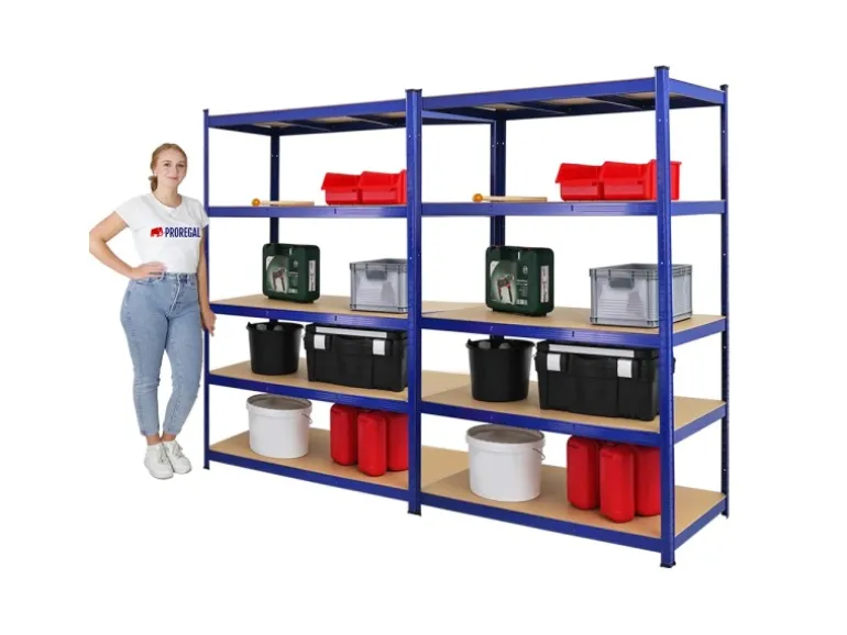 PROREGAL Mega Deal 2x Schwerlastregal Taurus HxBxT 180 x 120 x 60 cm Fachlast 175 kg Blau