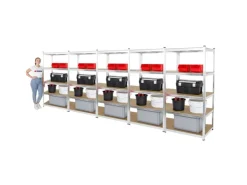 PROREGAL Mega Deal 5x Schwerlastregal Giant Ragnar HxBxT 200 x 100 x 50 cm Fachlast 175 kg Verzinkt