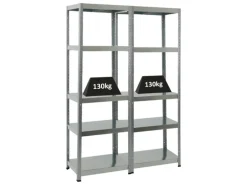 PROREGAL Mega Deal 2x Schwerlastregal Steel Eagle HxBxT 180 x 60 x 40 cm Fachlast 130 kg Verzinkt