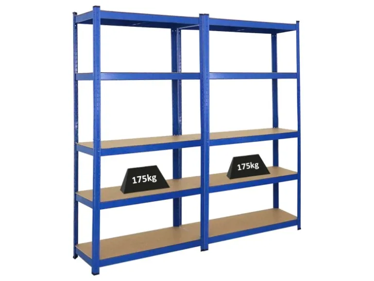 PROREGAL Mega Deal 2x Schwerlastregal Ragnar HxBxT 180 x 90 x 40 cm Fachlast 175 kg Blau