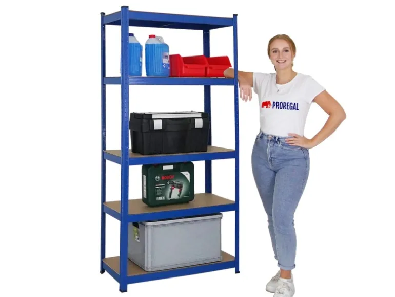 PROREGAL Mega Deal 2x Schwerlastregal Ragnar HxBxT 180 x 90 x 40 cm Fachlast 175 kg Blau
