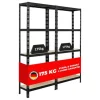 PROREGAL Mega Deal 2x Schwerlastregal APOLLO HxBxT 180 x 75 x 30 cm Fachlast 175kg Schwarz