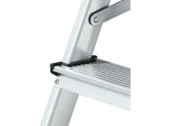 PROREGAL Metal Double Giraffe Doppelseitige-Aluminium-Stufenstehleiter 2 Stufen 125 kg Tragkraft Leiter Trittleiter Stufenleiter Haushaltsleiter