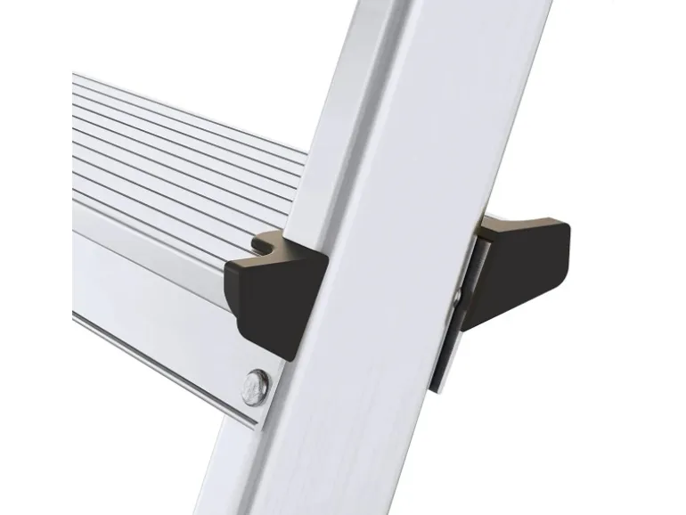 PROREGAL Metal Double Giraffe Doppelseitige-Aluminium-Stufenstehleiter 4 Stufen 125 kg Tragkraft Leiter Trittleiter Stufenleiter Haushaltsleiter