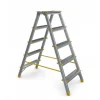 PROREGAL Metal Double Giraffe Doppelseitige-Aluminium-Stufenstehleiter 5 Stufen 109 cm Hoch 150 kg Tragkraft Leiter Trittleiter Haushaltsleiter