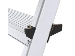 PROREGAL Metal Double Giraffe Doppelseitige-Aluminium-Stufenstehleiter 3 Stufen 125 kg Tragkraft Leiter Trittleiter Stufenleiter Haushaltsleiter